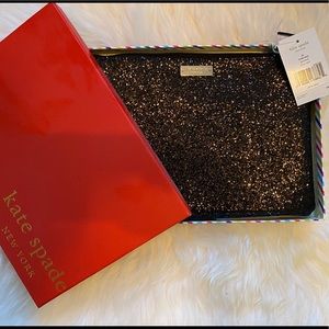 New Kate spade glitter ball clutch